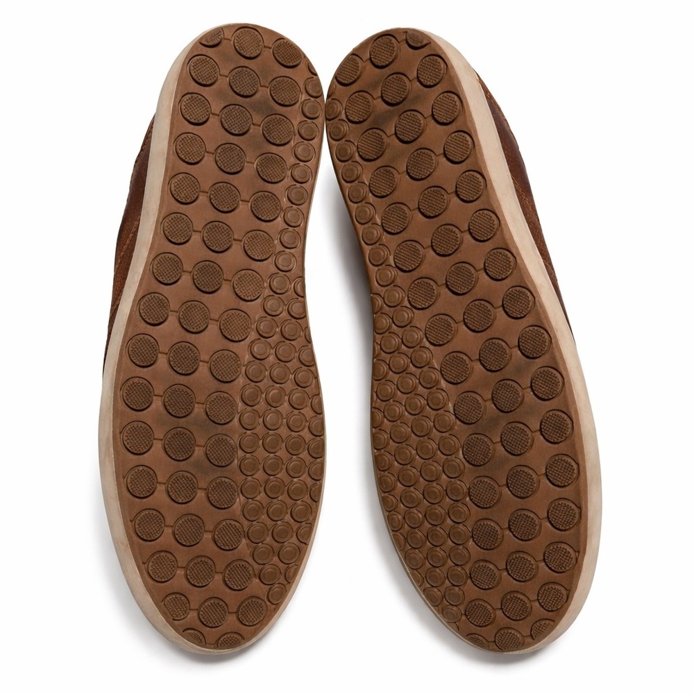 GBX Mens Brown Pebbled Leather Fashion Sneakers 530042 Low Top Shoes Size 10 M - Picture 5 of 6